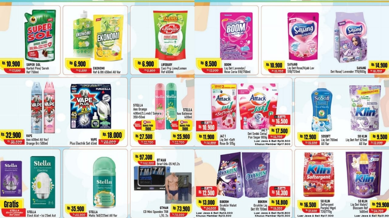 Gebrakan Promo Home Care Alfamart Sabtu 10 Mei 2025: Sosoft Liquid Deterjen 700ml Rp 12.000-an
