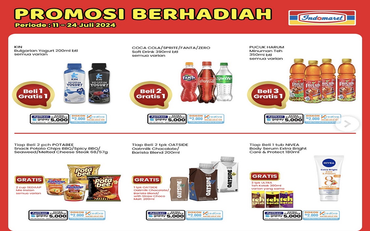 Yuk Serbu Promo Indomaret Hingga 24 Juli 2024, Banyak Penawaran Menarik!