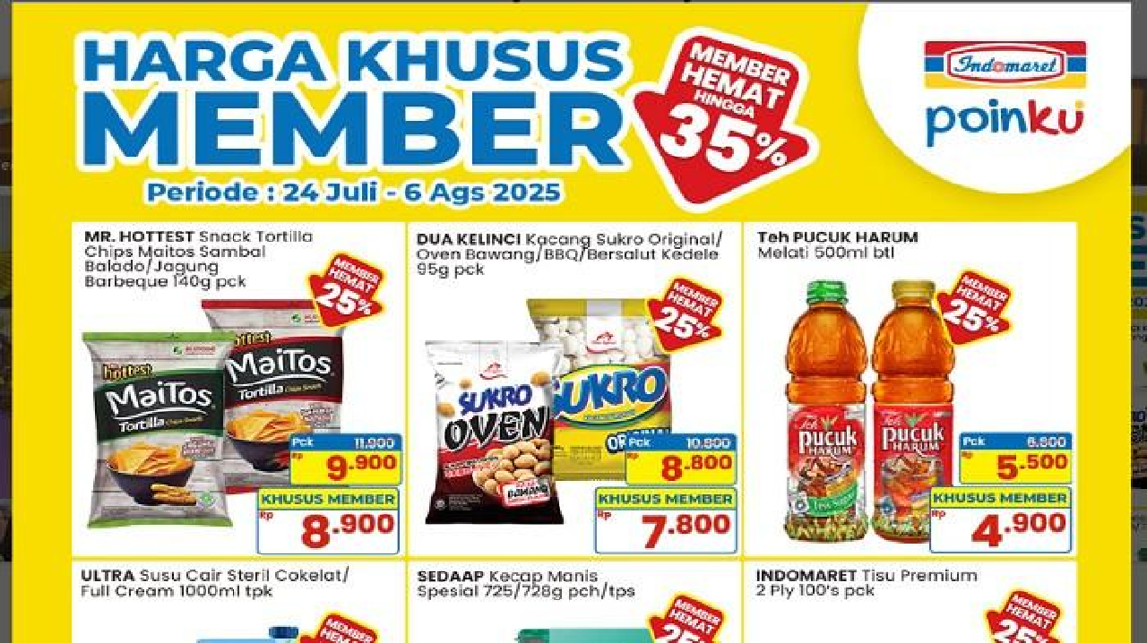 Promo Indomaret 31 Juli 2025: Banyak Susu dan Makanan Ringan Murah!