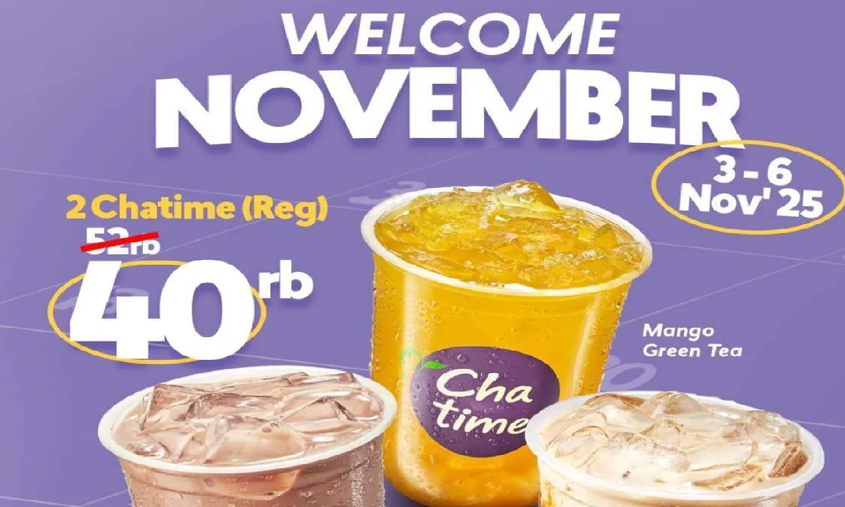 Cek dan Nikmati Promo Terbaru Chatime November 2025: 2 Minuman Cuma Rp40.000