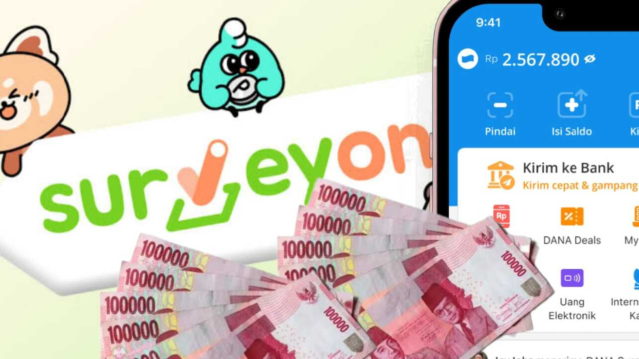 Isi Survei Ringan Dompet Langsung Tebal Sampai Rp350.000, Surveyon Buka Jalan Cepat Dapat Cuan!
