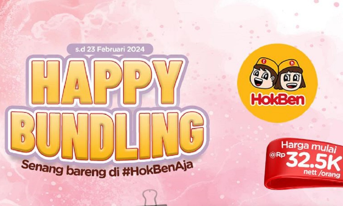 Promo 'Happy Bundling' dari Hokben Selama Bulan Februari 2024, Cek Menu Diskonnya di Sini!