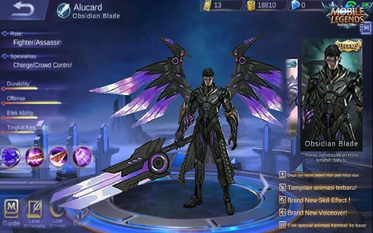 Dapatkan Skin ML Keren Obsidian Blade, Cepat Klaim Kode Redeem Mobile Legends Selasa 27 Agustus 2024