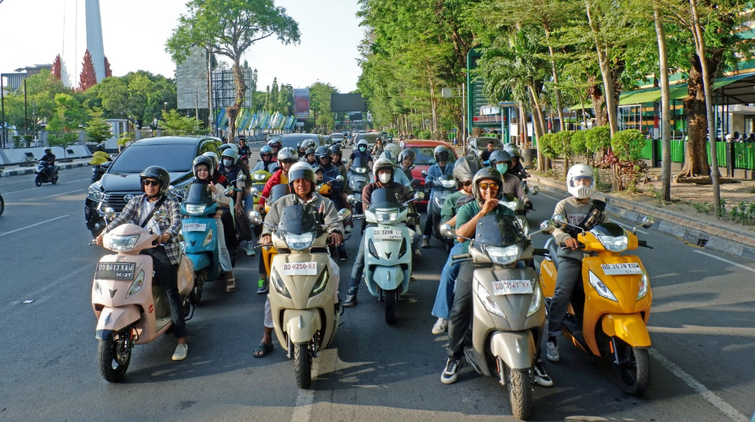 City Riding Bareng TVS Callisto: Ajak Pengguna Menyusuri Keindahan Kota Makassar 