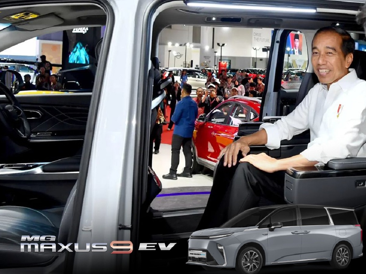 Jokowi Mencoba MG Maxus 9 di Arena IIMS 2024, Apresiasi Konsep 'Elegance in Motion'