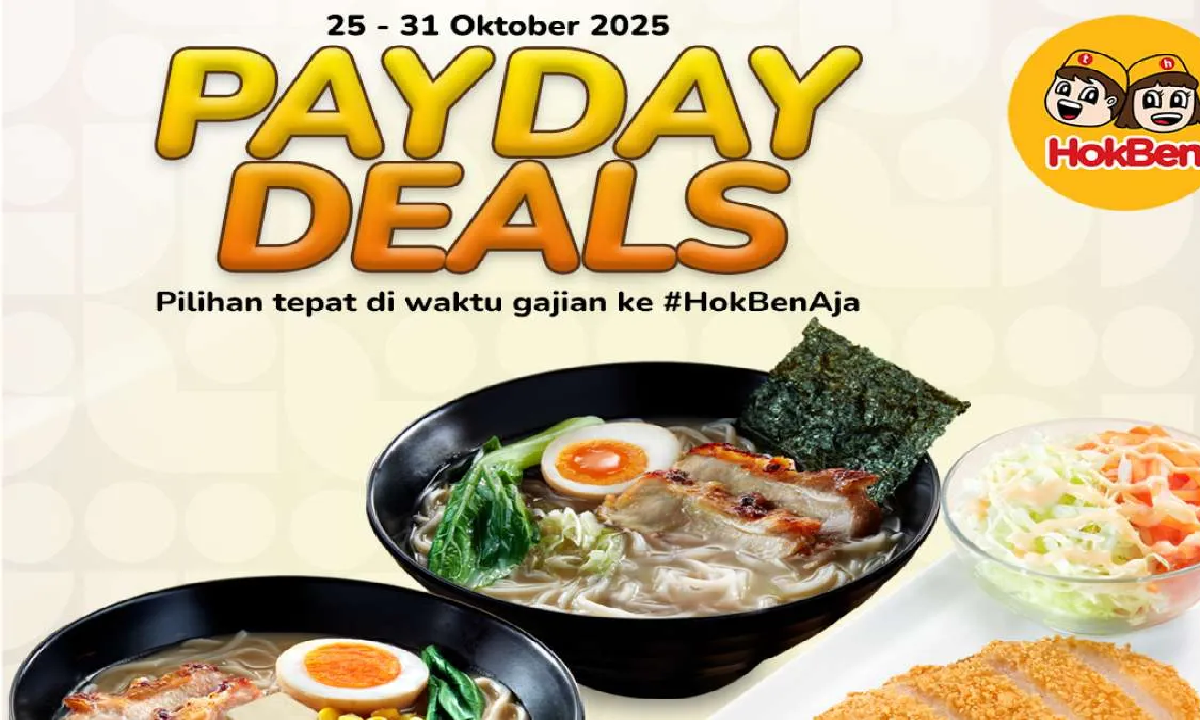 Promo HokBen Payday Deals sampai 31 Oktober: Makan Berdua Makin Hemat