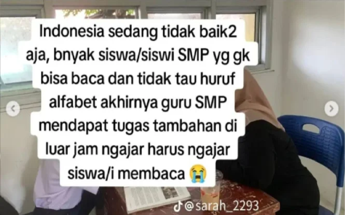 Dunia Pendidikan Menangis, Viral Anak SMP Tak Bisa Baca Tulis