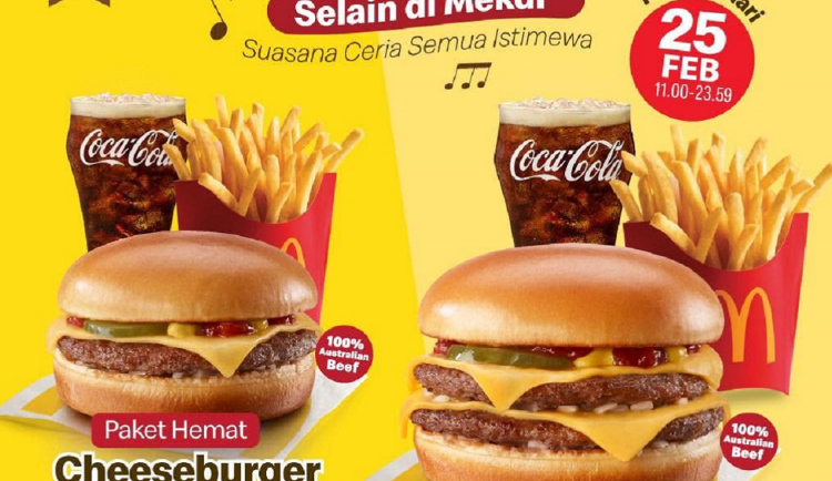 Serbu Promo McDonald's! Paket Hemat Cheeseburger Cuma Rp 25 Ribuan di Tanggal Spesial Ini