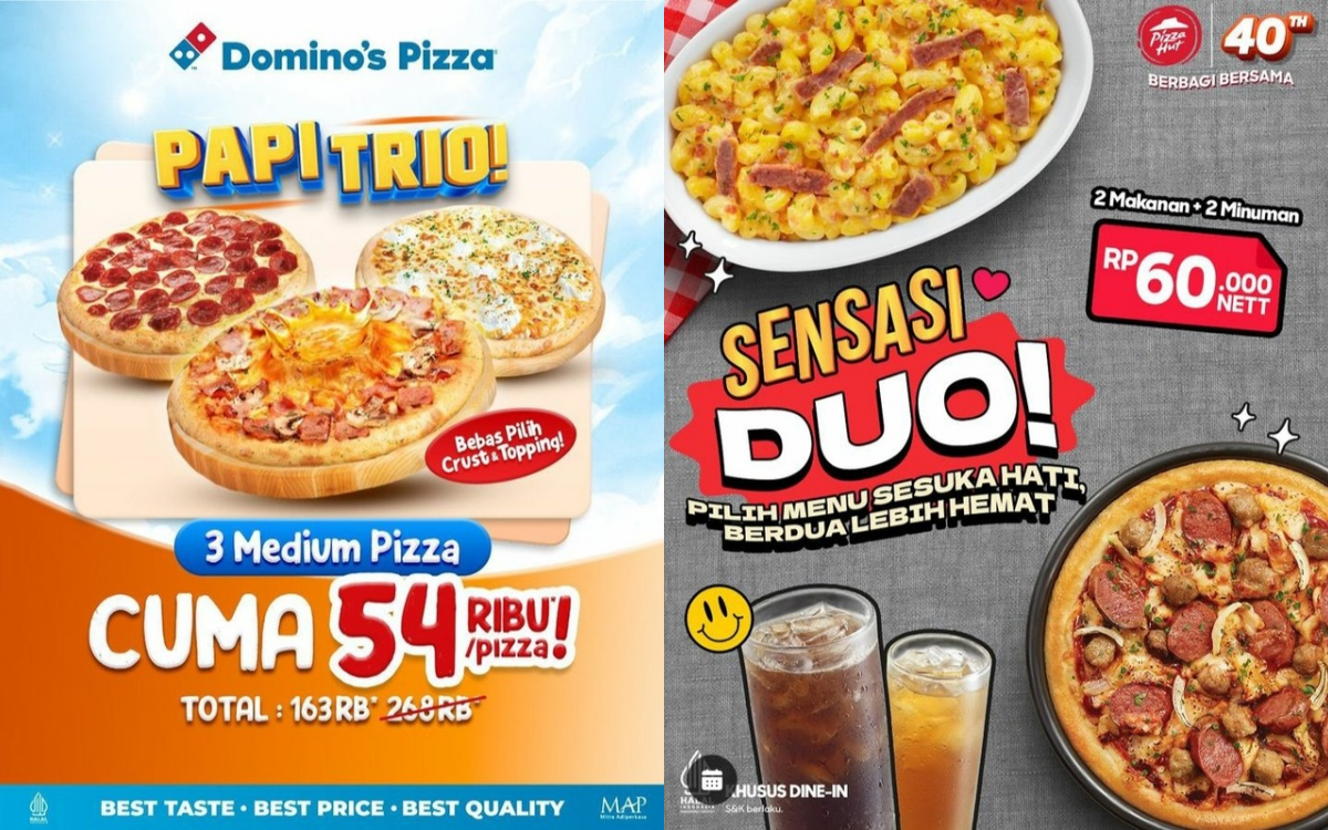 Promo Pizza Gila-gilaan Agustus 2024: Nikmati Diskon Besar Mulai dari Domino’s hingga Pizza Hut!