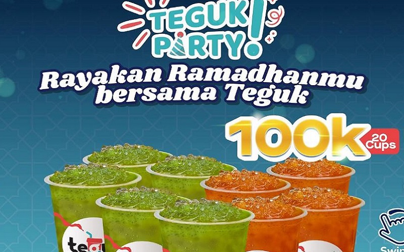 Rayakan Ramadhan dengan Promo Bundling di Teguk, Dapatkan 20 Cups Minuman Hanya Rp 100 Ribu Aja!