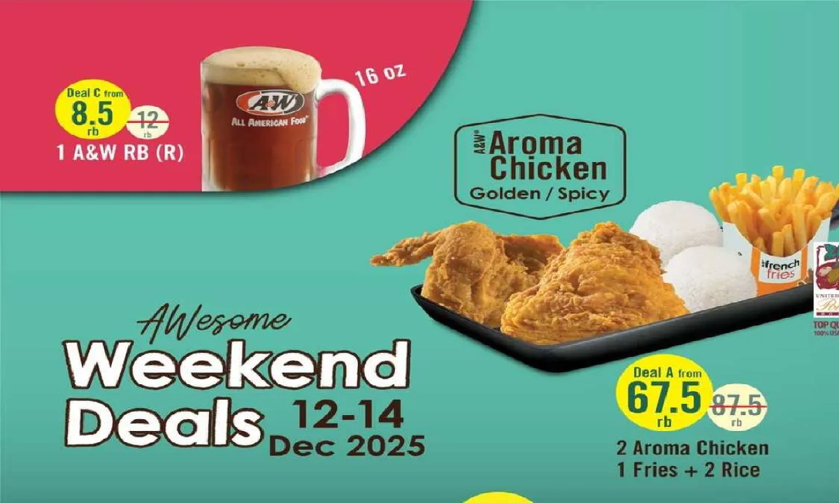 Promo A&W Spesial Weekend: Aroma Chicken & Bonus 2 Cheeseburger Cuma 3 Hari