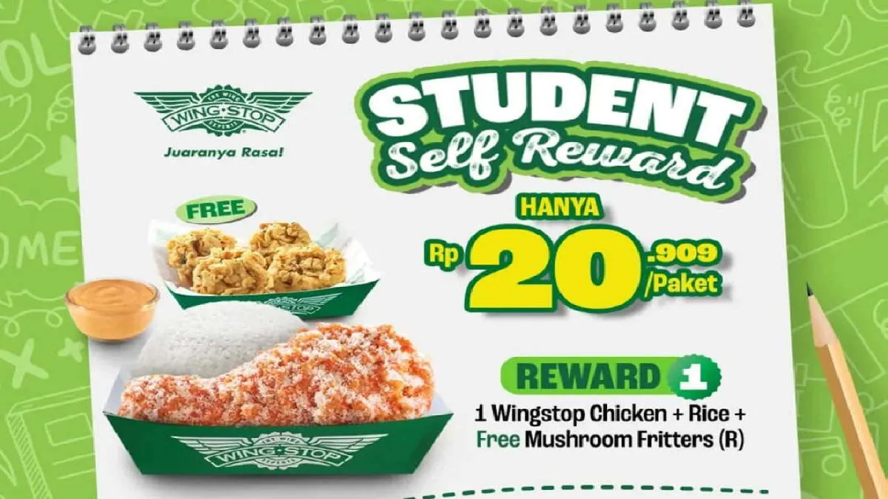 Promo Pelajar Dari WIngstop: Makan Enak Cuma Bayar Mulai dari Rp20.000an