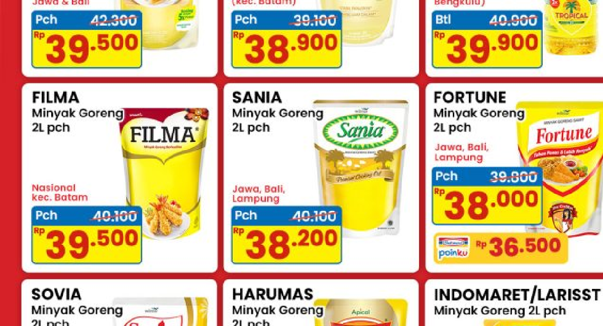 Katalog Promo Indomaret 8 September 2025:  Minyak Sania 2L Cuma Rp38.000an!