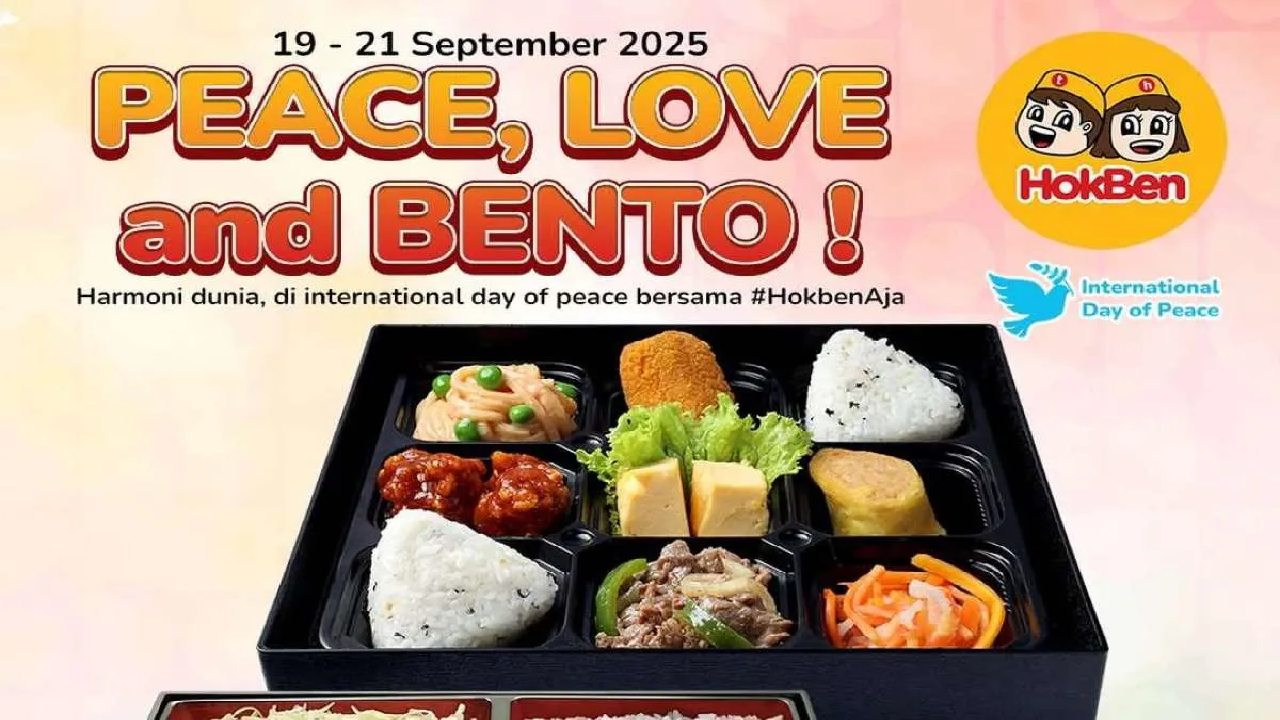 Spesial Hari Perdamaian Hokben Berikan Promo: Beli Paket Bento Berdua Harga Spesial