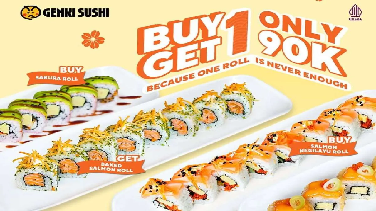 Hari Terakhir! Rebut Sekarang Promo Genki Sushi Buy 1 Get 1, Cek Syaratnya