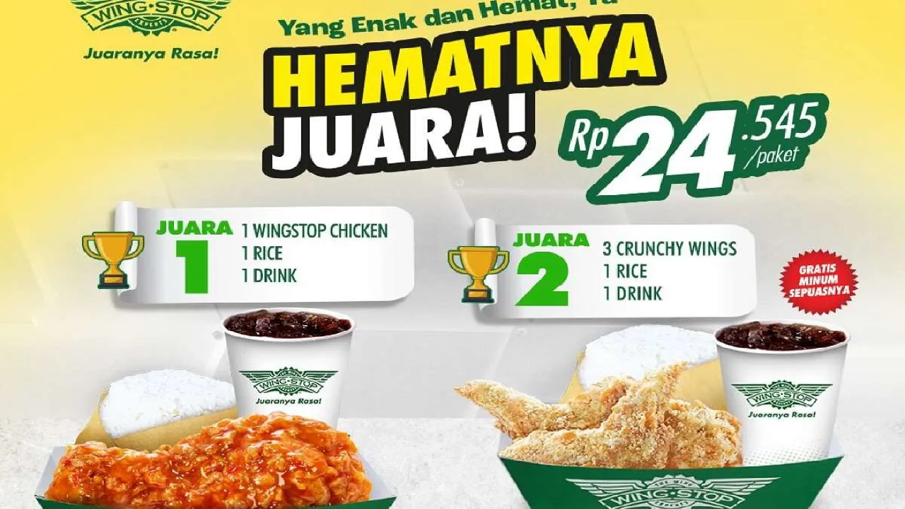 Promo Wingstop Paket Hemat Oktober 2025: 3 Paket Ayam Penuh Rasa Cuma Rp 24.000an Aja