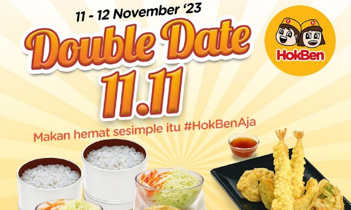 Makan Enak dengan Harga Terjangkau di Hokben! Yuk, Pesan Promo 'Double Date 11.11' Sekarang Juga!