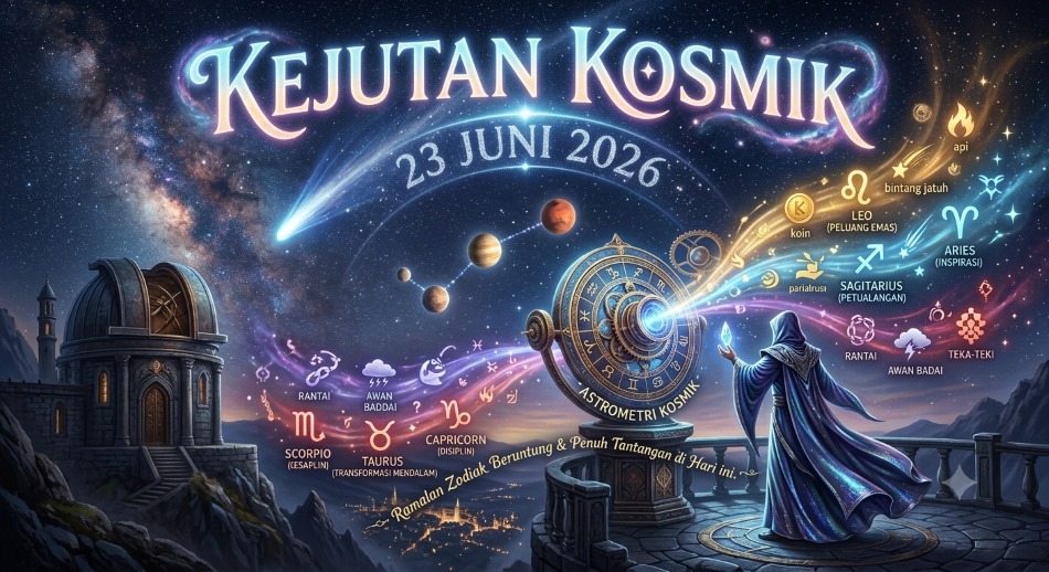 Kejutan Kosmik 23 Juni 2026: Intip Ramalan Zodiak Beruntung dan Penuh Tantangan di Hari ini