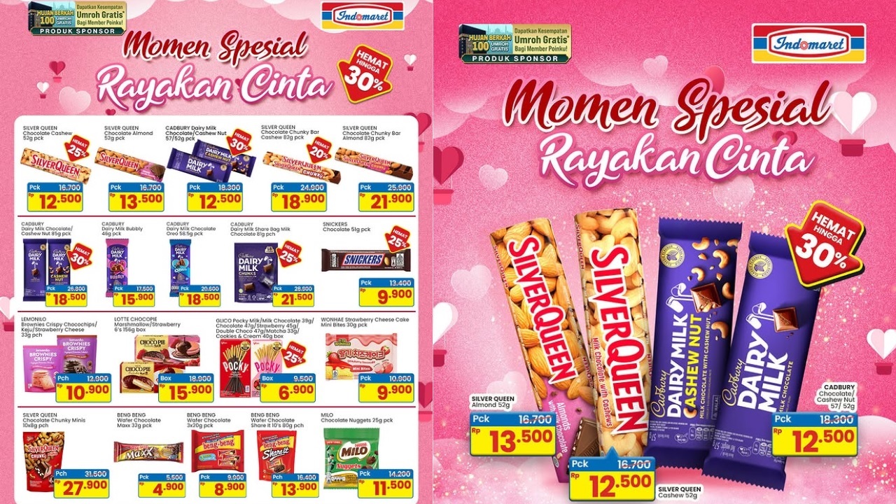 Promo Sambut Hari Valentine di Indomaret: Ada Coklat Diskon Murah Meriah!