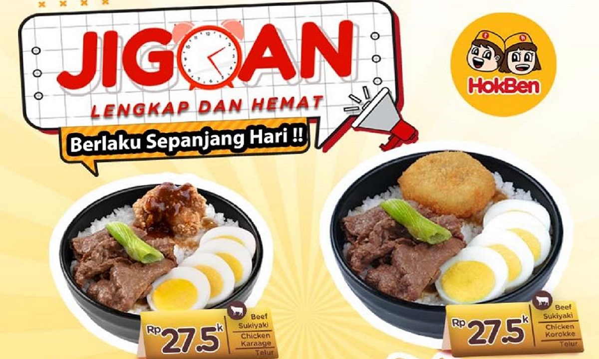 Makan Hemat dan Puas dengan Promo 'Jigoan' dari Hokben, Cuma Bayar Rp20 Ribuan Aja!