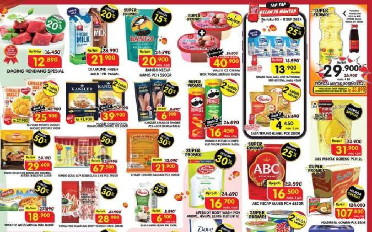 Promo Weekend Alfamart Indomaret dan Superindo : Ada Es Krim Walls Beli 1 Gratis 1