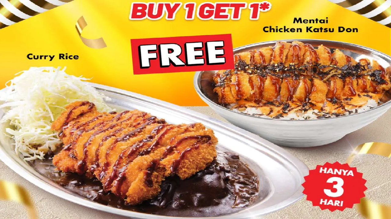 Promo Terbaru Go!Go!Curry Spesial Ulang Tahun ke-3: YES Promo Buy 1 Get 1