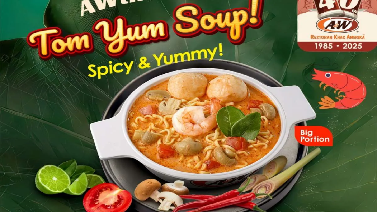 Promo A&W Terbaru Tom Yum Soup: Lebih Puas Mulai Rp 45.000an, Cek Paketnya!