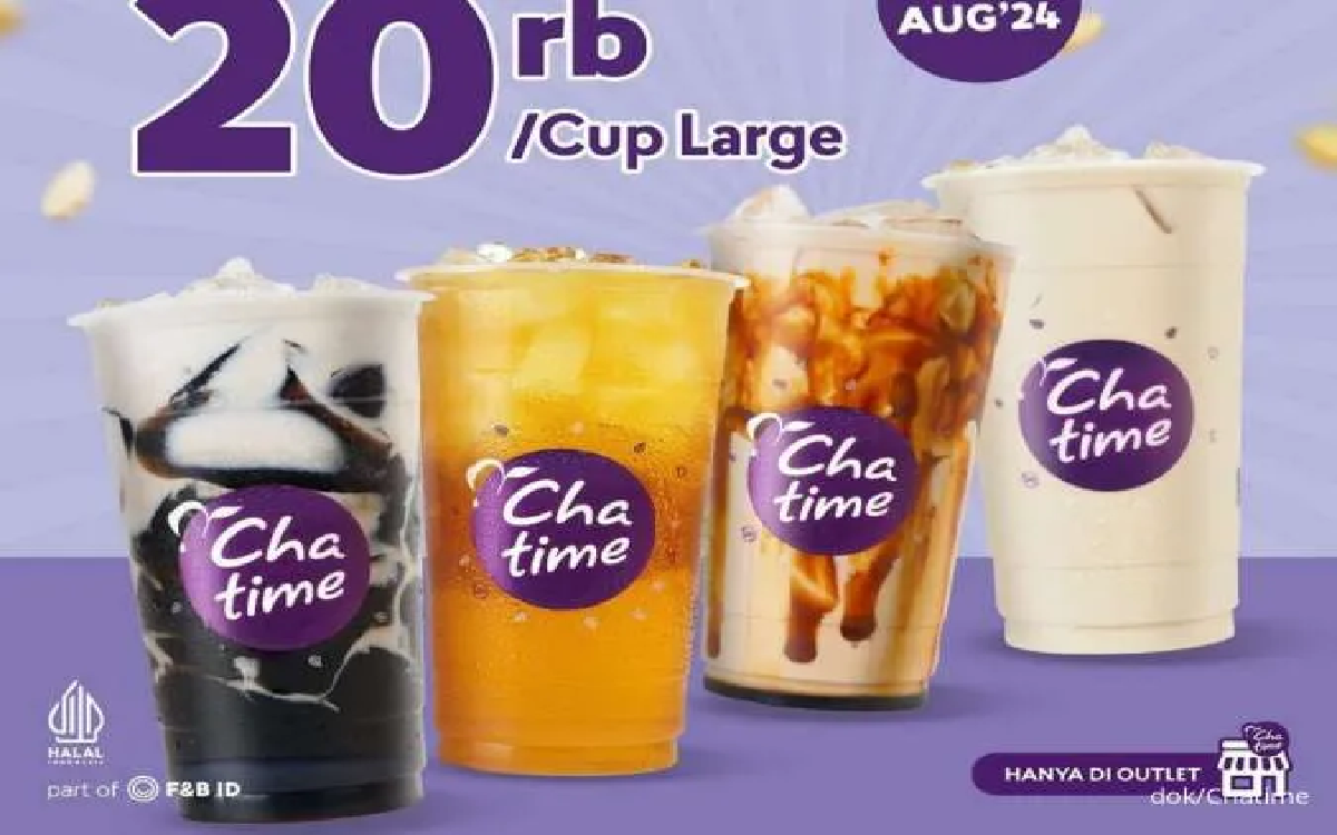 Chatime Promo Gede-Gedean Aktif Sampai 29 Agustus 2024, Size Large Cuma Rp 20.000 Loh