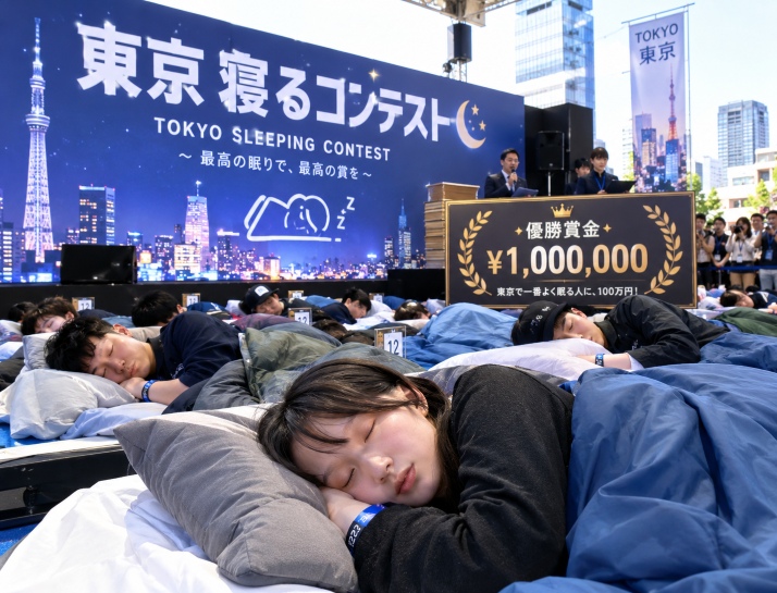 Jepang Uji Kualitas Tidur Lewat Kompetisi di Pusat Kota, Hadiah Utamanya Capai Ratusan Juta