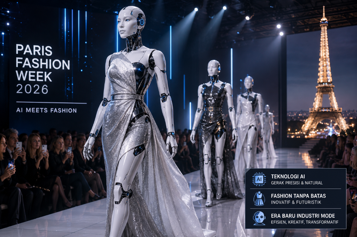 Robot AI Tampil di Catwalk Paris: Era Baru Industri Mode yang Bikin Manequin Manusia Khawatir