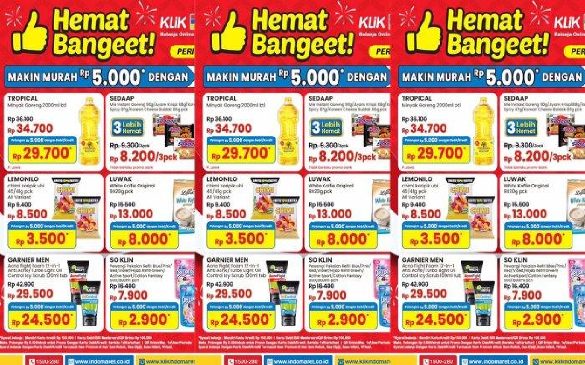 Belanja Hemat di Indomaret, Cepat Tebus Murah Harga Minyak Goreng Tropical 2L Cuma Rp 29 Ribuan!