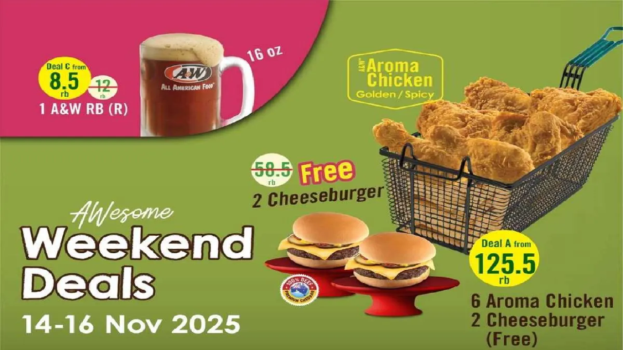 Promo A&W Weekend Deals 14-16 November: 6 Ayam Goreng Harga Spesial