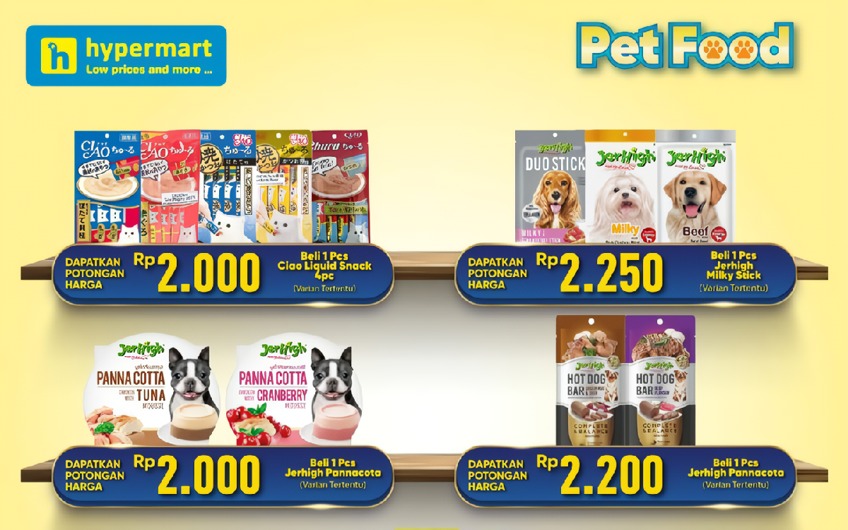 Promo Spesial Pet Food dari Hypermart, Belanja Kebutuhan Anabul Kini Lebih Terjangkau