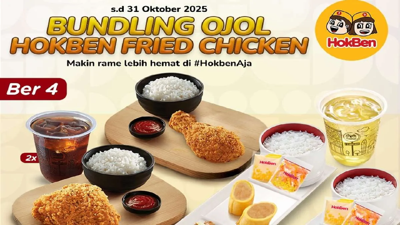 Promo Bundling Ojol HokBen Oktober 2025: Makan Enak Cuma Rp 33.000an per Orang