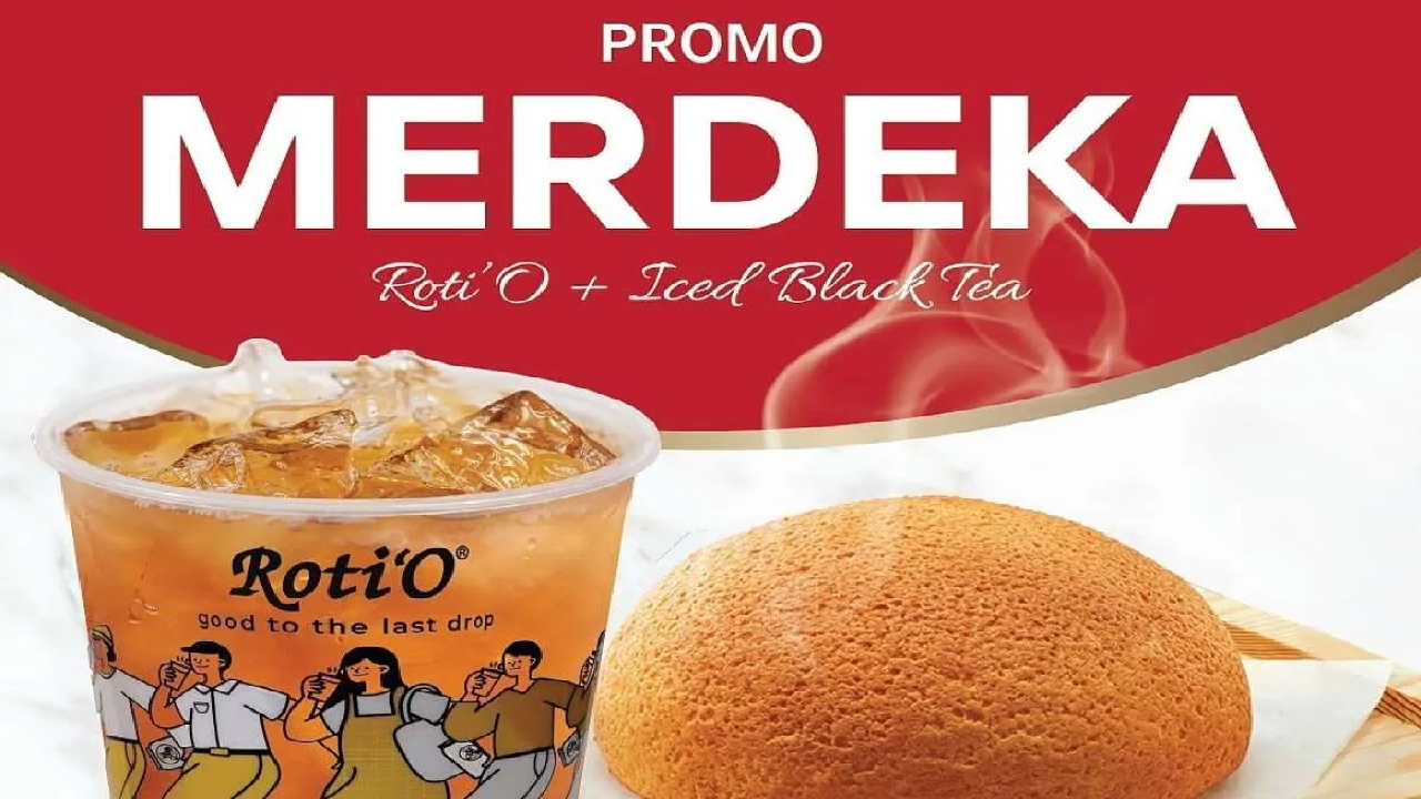 Promo Bulan Kemerdekaan Roti'O Diskon Hemat: Roti + Ice Black Tea Cuma Rp17.000