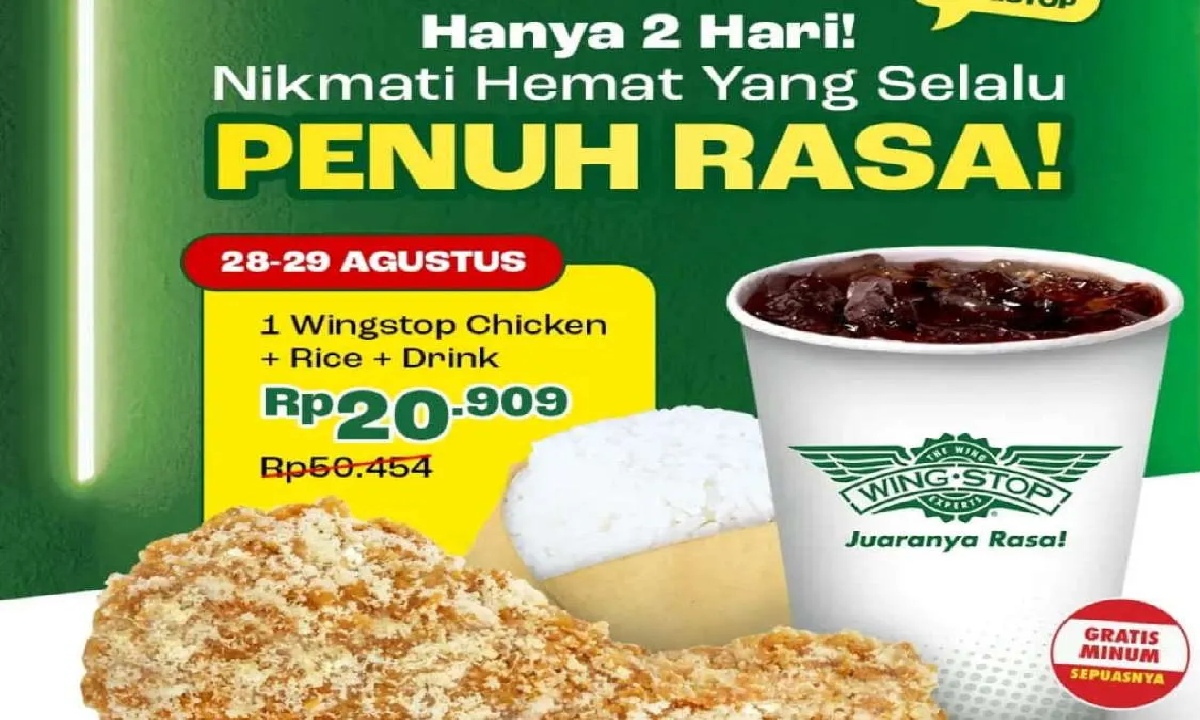 Terakhir HARI INI! Serbu Promo Wingstop Penuh Rasa: Paket Ayam Komplit Cuma Rp 20.000an