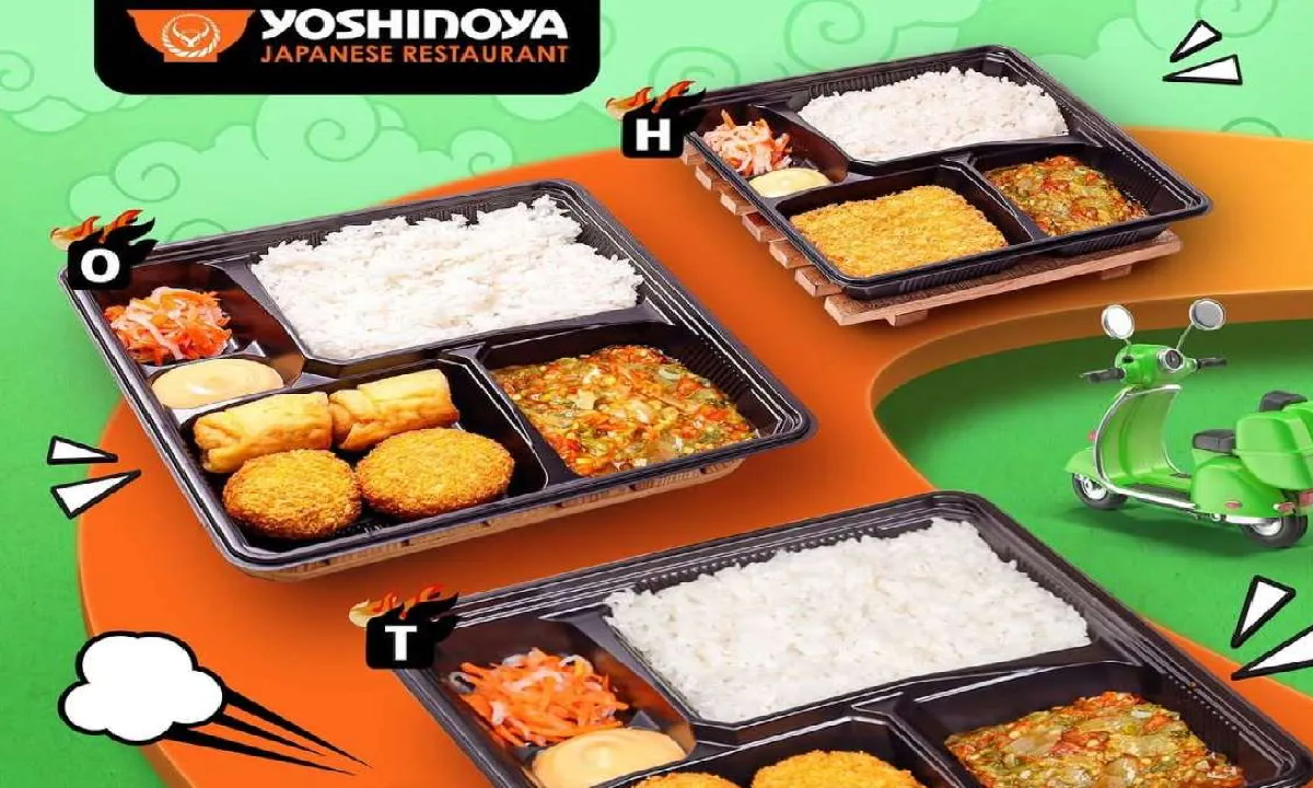 Khusus Via Ojol Promo Yoshinoya: 3 Paket H/O/T Cuma Rp27.000an per Orang