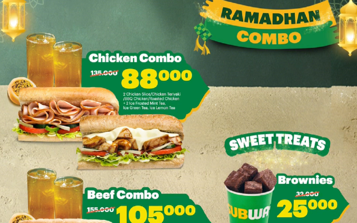 Gaspol! Nikmati Promo Spesial Bulan Ramadhan dari Subway Indonesia Mulai Rp 25 Ribuan