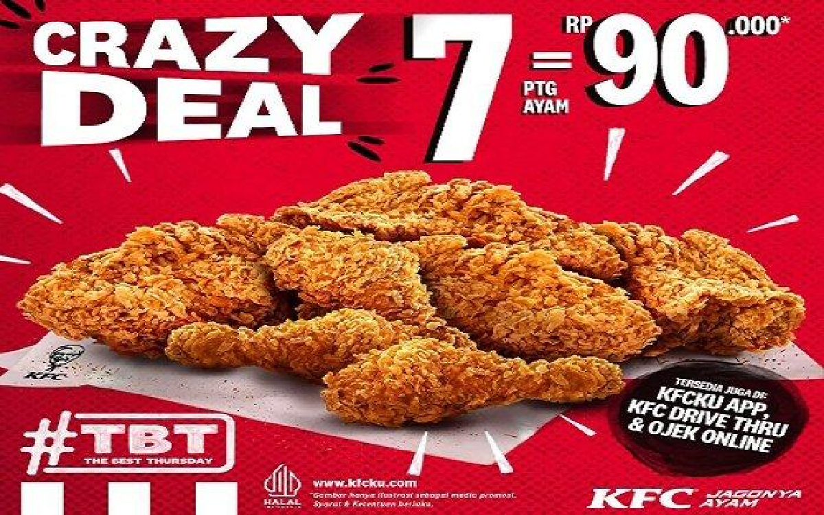 Promo KFC Terbaru Hari Ini, Kamis 29 Agustus 2024: Beli Crazy Deal Spesial 7 Ayam Cuma Rp 90.000