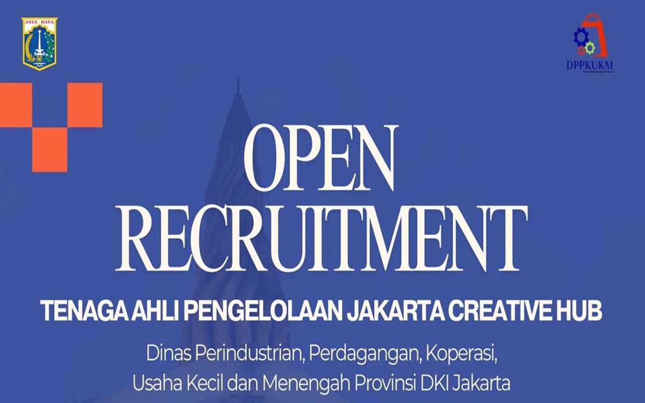 Lowongan Kerja Resmi Pemprov DKI: Jakarta Creative Hub Butuh 7 Posisi, Deadline 31 Desember!