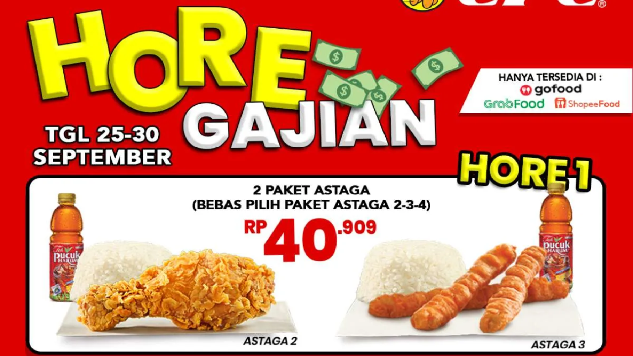 Promo CFC Tanggal Gajian 25-30 September 2025: Paket Favorit Mulai Rp40.000an