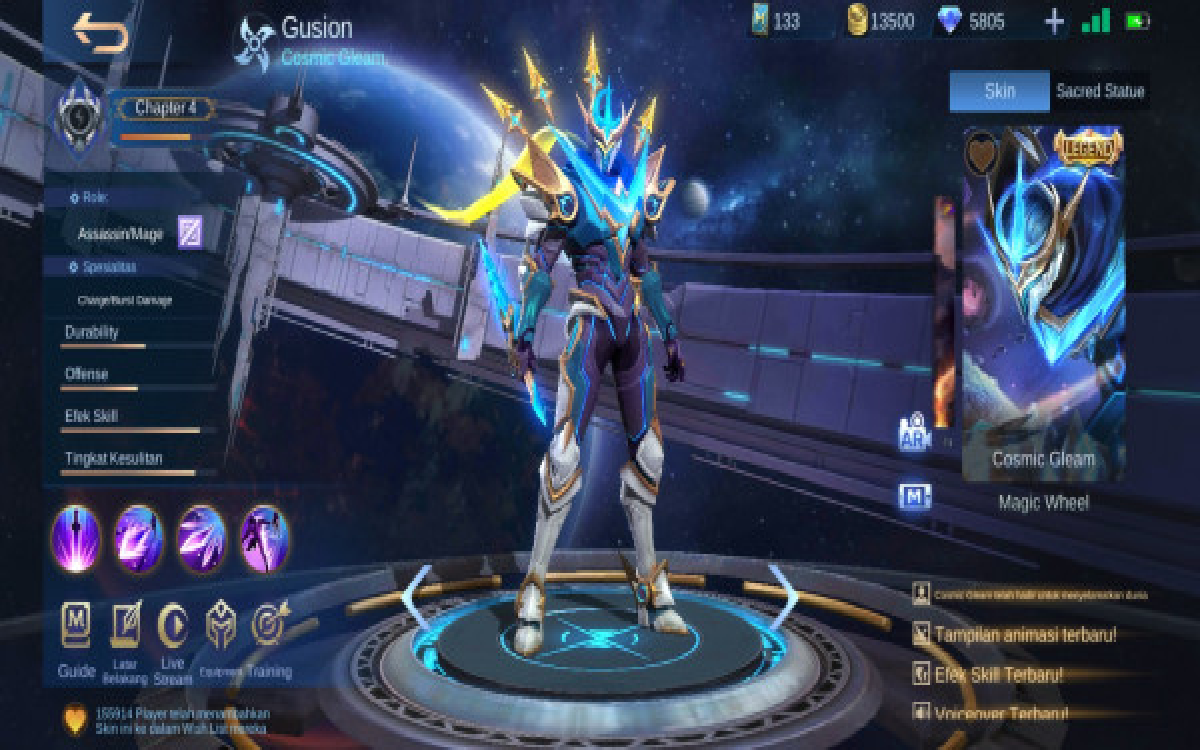 Gratis Skin Cosmic Gleam Yuk Klaim Kode Redeem Mobile Legends Sabtu 7 September 2024