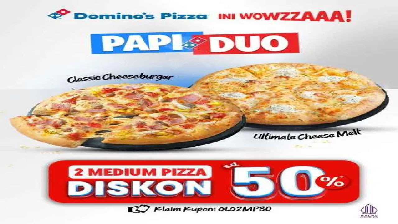 Domino Berikan Promo Menarik Juli 2025: 2 Medium Pizza Diskon 50 Persen Bebas Pilih Topping