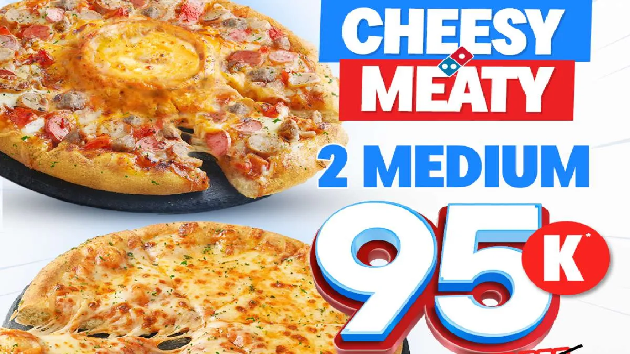 SIKAT Promonya! Beli Domino's Pizza Paket 2 Medium Cuma Rp 95.000an Aja