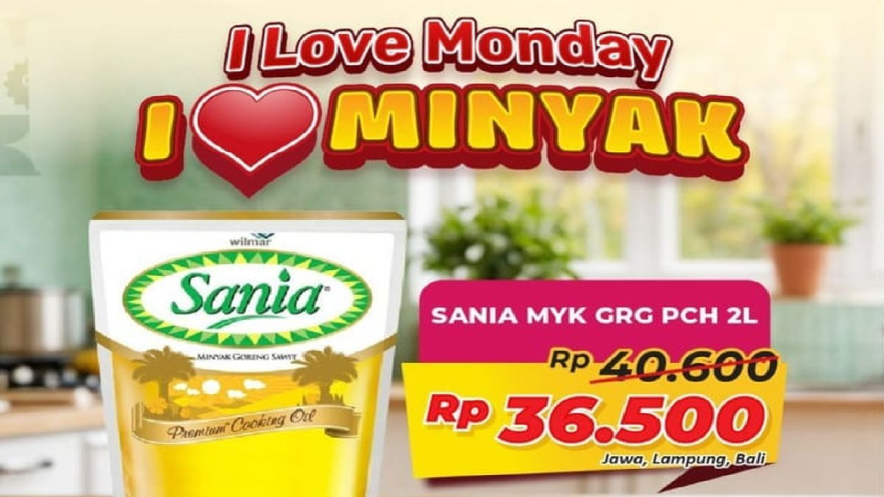 Promo Terbaru Alfamart 15 Desember 2025: Minyak Goreng Sania 2 Liter Hanya Rp36.500