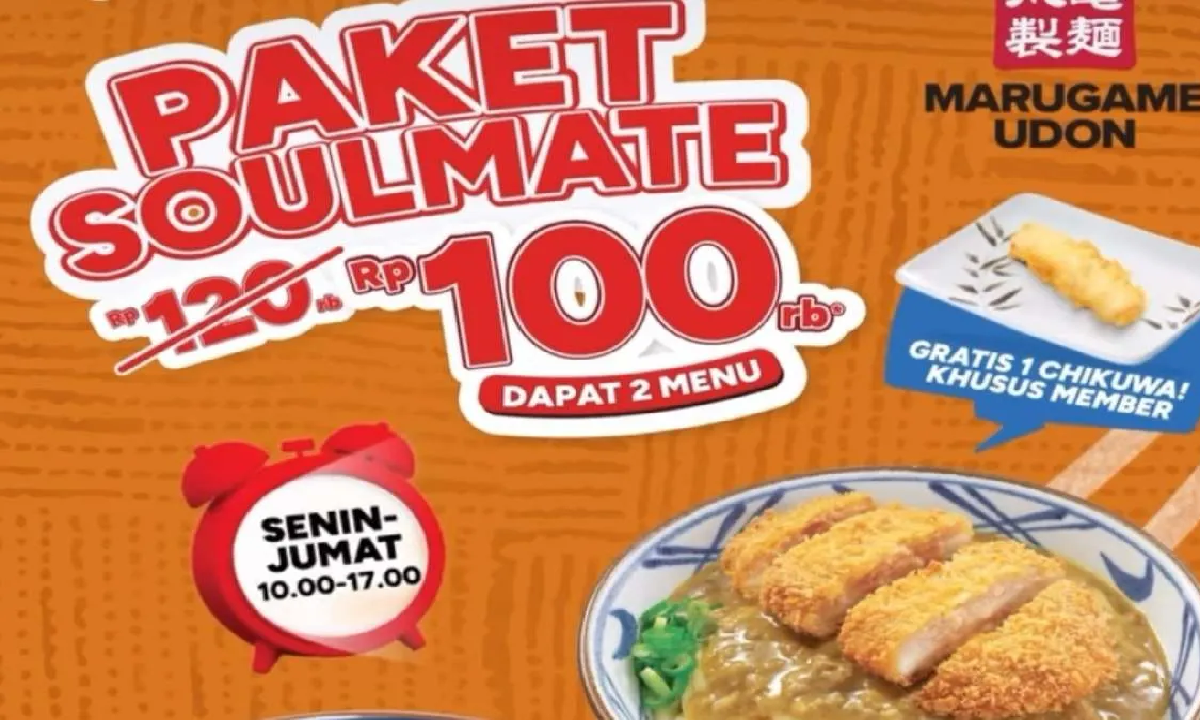Promo Terbaru Marugame Udon September 2025: Bayar Rp 100 Ribu Bisa Dapat 2 Menu Spesial