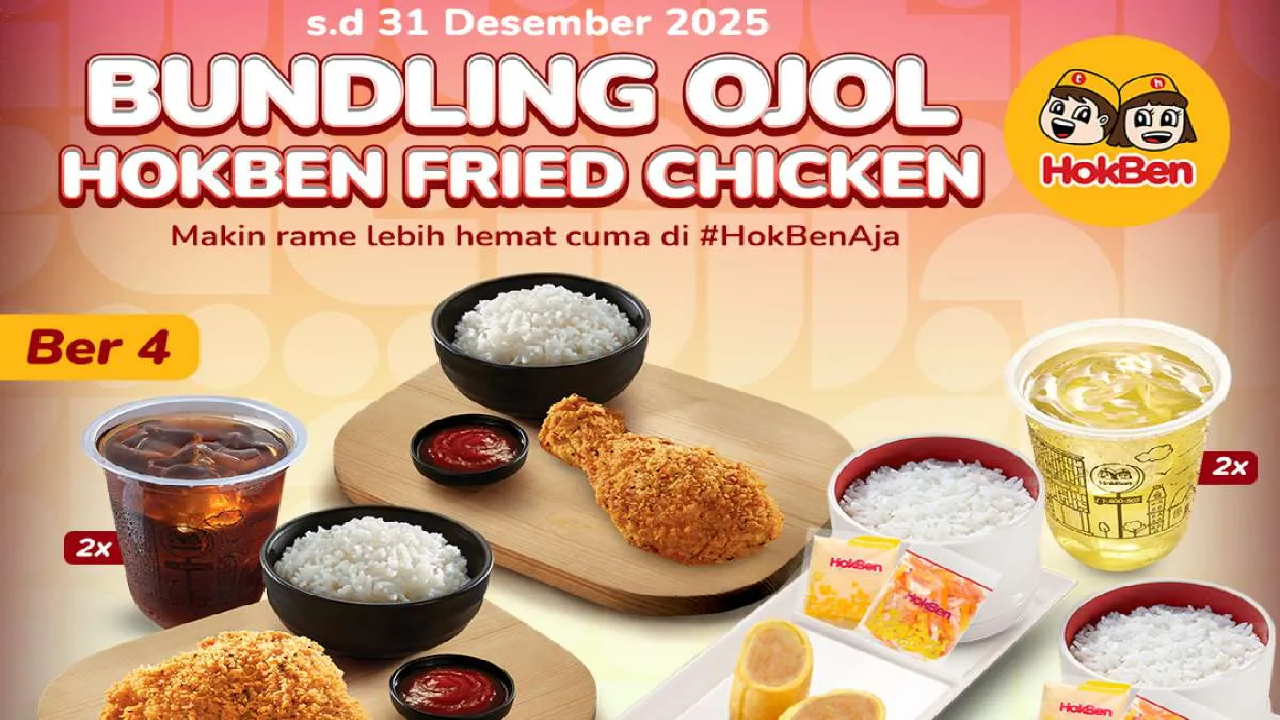 Daftar Promo Hokben Khusus Pembelian Fried Chicken: Makan Hemat Mulai Rp 33.000an