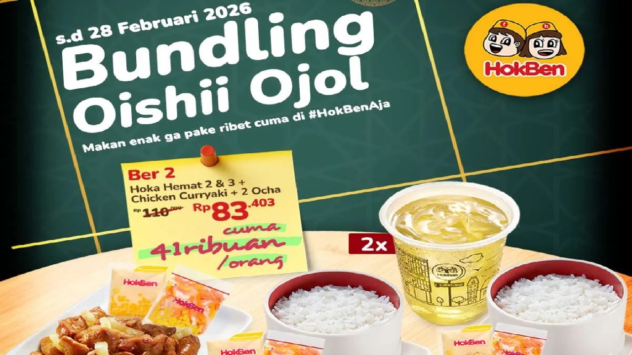 Promo Hokben Spesial Pemesanan Lewat Ojol Februari 2026: Makan Hemat Berdua hingga Berempat