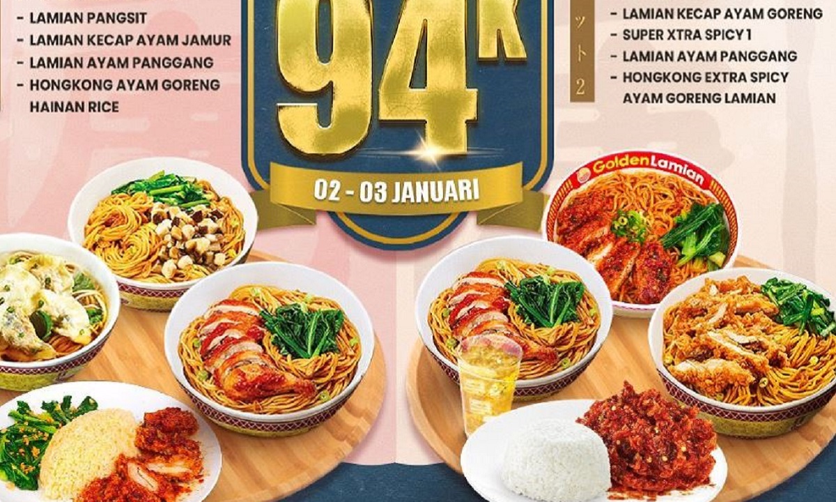 Berakhir Hari Ini! Nikmati Promo New Year Bombastic Super Hemat Golden Lamian Sekarang Juga