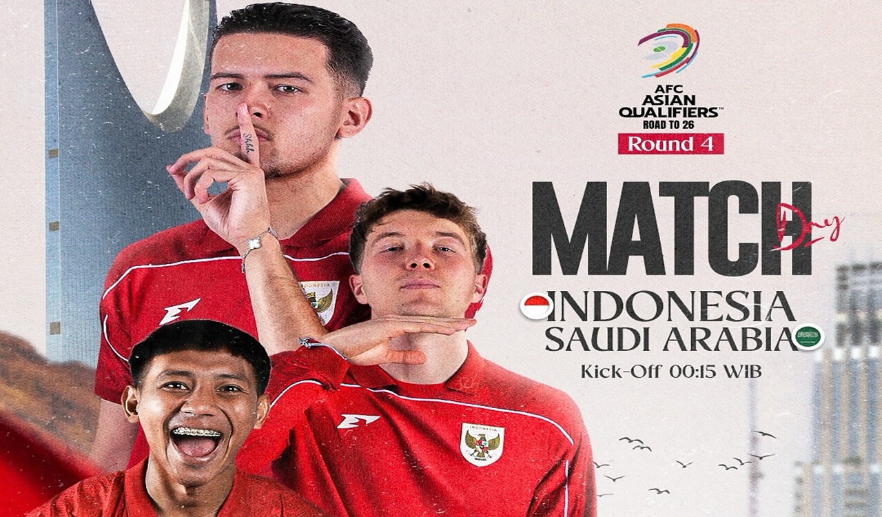 BARU! Link LIVE Streaming Indonesia vs Arab Saudi, Mulai Jam 00.15 WIB